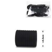 Набор резинок для волос из микрофибры (15-28584) черный