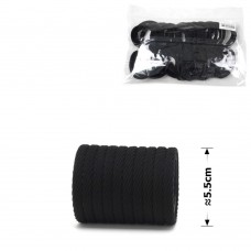 Набор резинок для волос из микрофибры (15-28584) черный