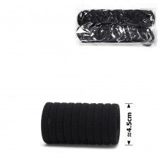 Набор резинок для волос из микрофибры (19-28587) черный