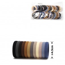 Набор резинок для волос из микрофибры (19-28589) пастельный