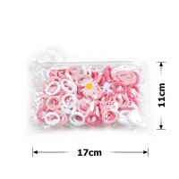 Набор резинок для волос из микрофибры (10-31426) розовый