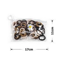 Набор резинок для волос из микрофибры (13-31427) коричневый