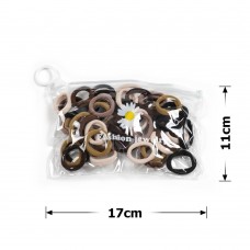 Набор резинок для волос из микрофибры (13-31427) коричневый