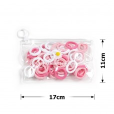 Набор резинок для волос из микрофибры (13-31429) розовый