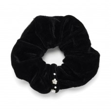 Резинка для волос велюровая со стразами (25340) вариант 01