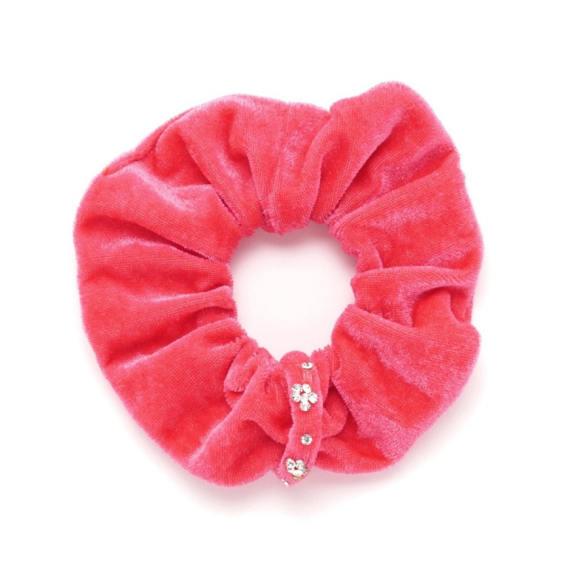 Резинка для волос велюровая со стразами (25340) вариант 10