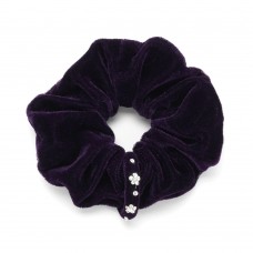 Резинка для волос велюровая со стразами (25340) вариант 05