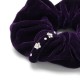 Резинка для волос велюровая со стразами (25340) вариант 05