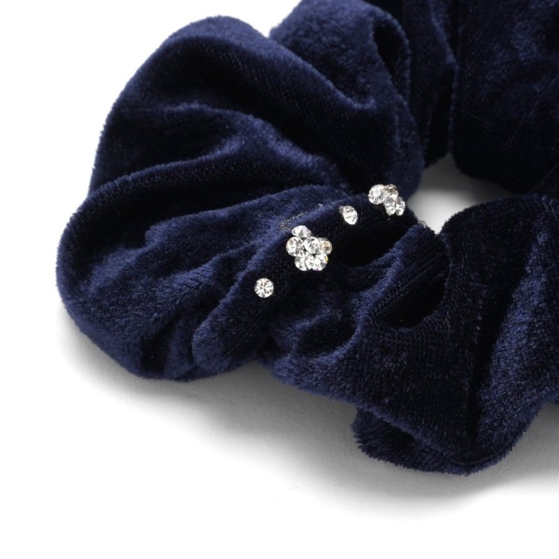 Резинка для волос велюровая со стразами (25340) вариант 06