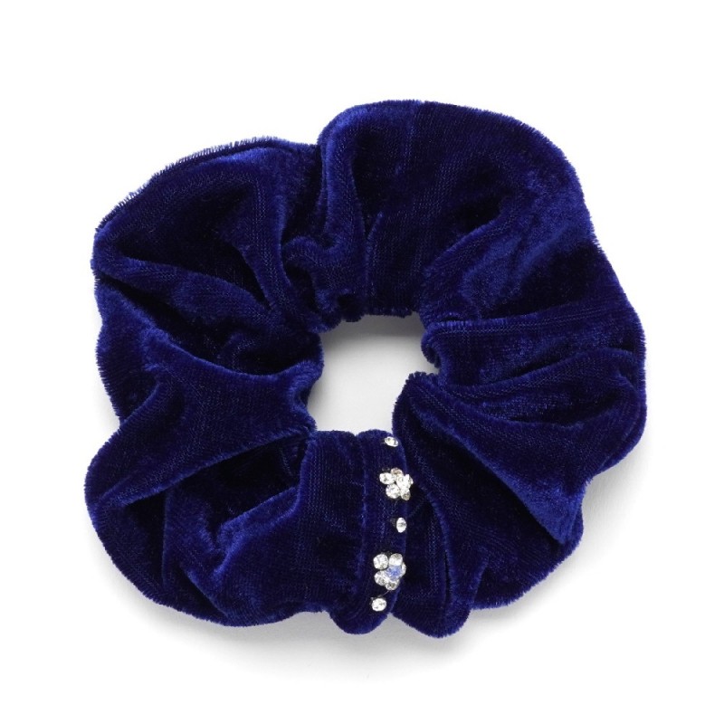 Резинка для волос велюровая со стразами (25340) вариант 07