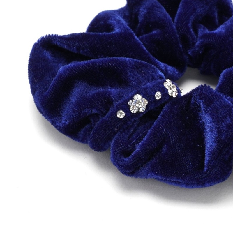 Резинка для волос велюровая со стразами (25340) вариант 07