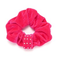 Резинка для волос велюровая со стразами (25341) вариант 10