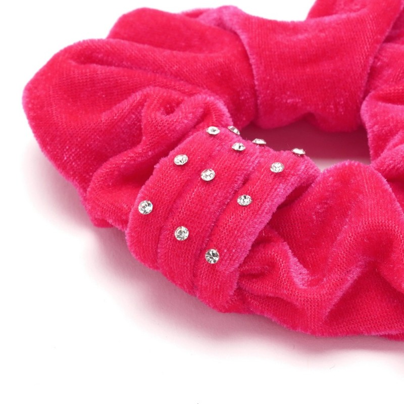 Резинка для волос велюровая со стразами (25341) вариант 10