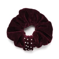 Резинка для волос велюровая со стразами (25341) вариант 12