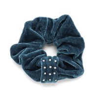 Резинка для волос велюровая со стразами (25341) вариант 04