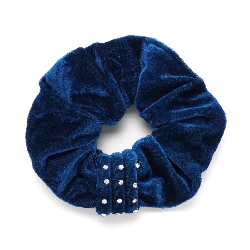 Резинка для волос велюровая со стразами (25341) вариант 05