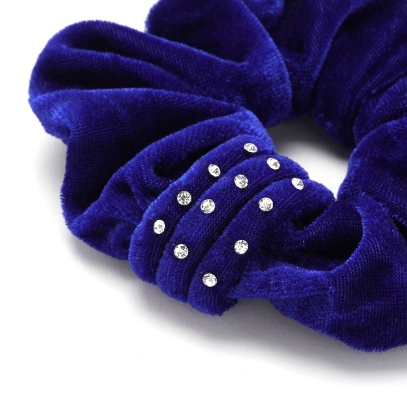 Резинка для волос велюровая со стразами (25341) вариант 06