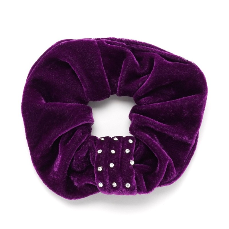Резинка для волос велюровая со стразами (25341) вариант 08