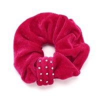 Резинка для волос велюровая со стразами (25341) вариант 09