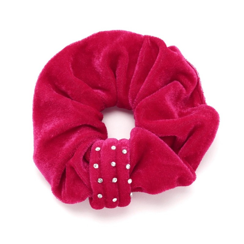 Резинка для волос велюровая со стразами (25341) вариант 09