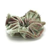 Резинка для волос велюровая с хамелеоновыми стразами (25347) вариант 10