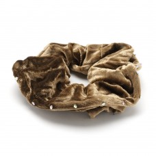 Резинка для волос велюровая с хамелеоновыми стразами (25347) вариант 04