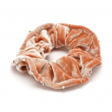 Резинка для волос велюровая с хамелеоновыми стразами (25347) вариант 05