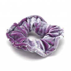 Резинка для волос велюровая с хамелеоновыми стразами (25347) вариант 08