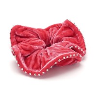 Резинка для волос велюровая со стразами (25391) вариант 12