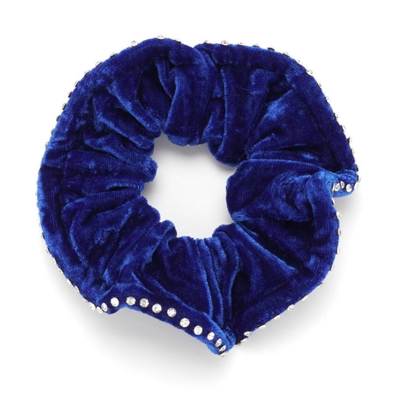 Резинка для волос велюровая со стразами (25391) вариант 07