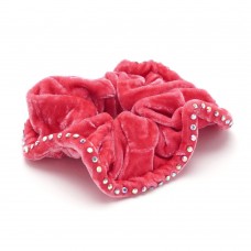 Резинка для волос велюровая с хамелеоновыми стразами (25392) вариант 12