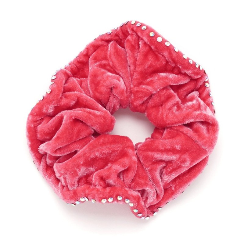 Резинка для волос велюровая с хамелеоновыми стразами (25392) вариант 12