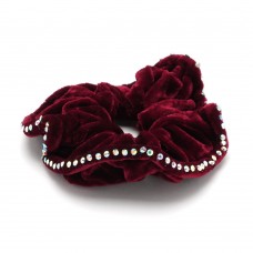 Резинка для волос велюровая с хамелеоновыми стразами (25392) вариант 04