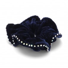 Резинка для волос велюровая с хамелеоновыми стразами (25392) вариант 06