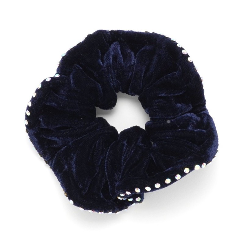 Резинка для волос велюровая с хамелеоновыми стразами (25392) вариант 06