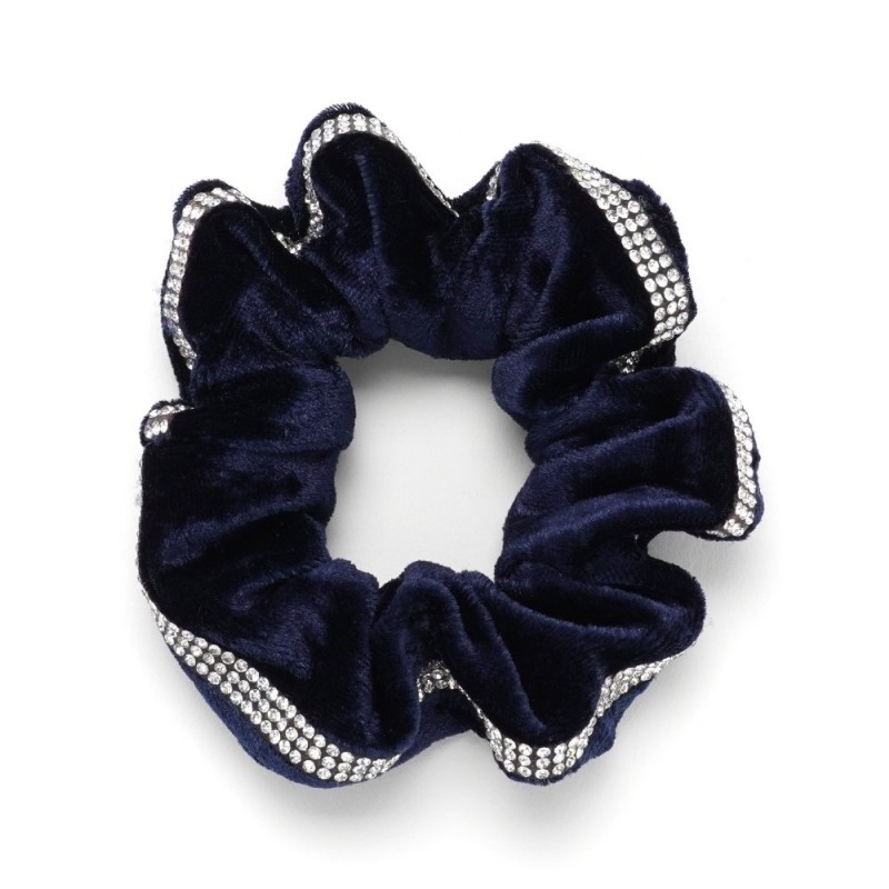Резинка для волос велюровая со стразами (25393) вариант 03