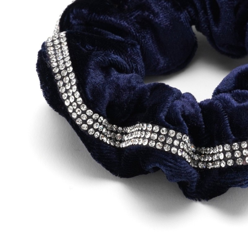 Резинка для волос велюровая со стразами (25393) вариант 03