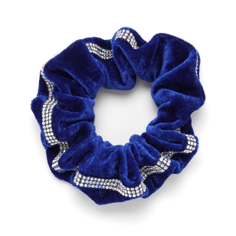 Резинка для волос велюровая со стразами (25393) вариант 04