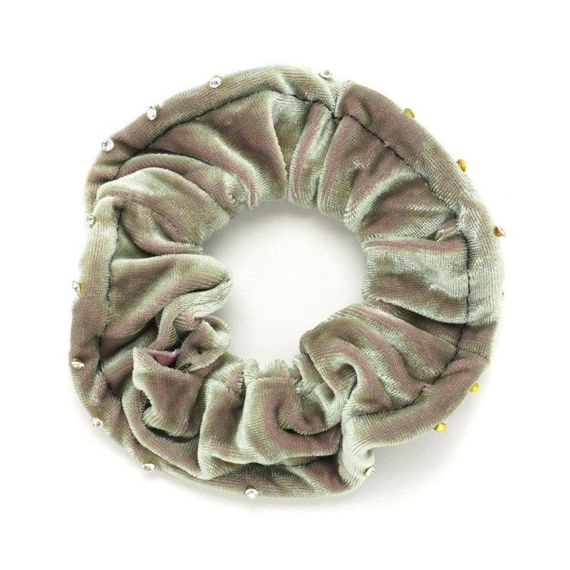 Резинка для волос велюровая со стразами (25409) вариант 10