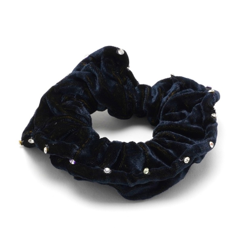 Резинка для волос велюровая со стразами (25409) вариант 02