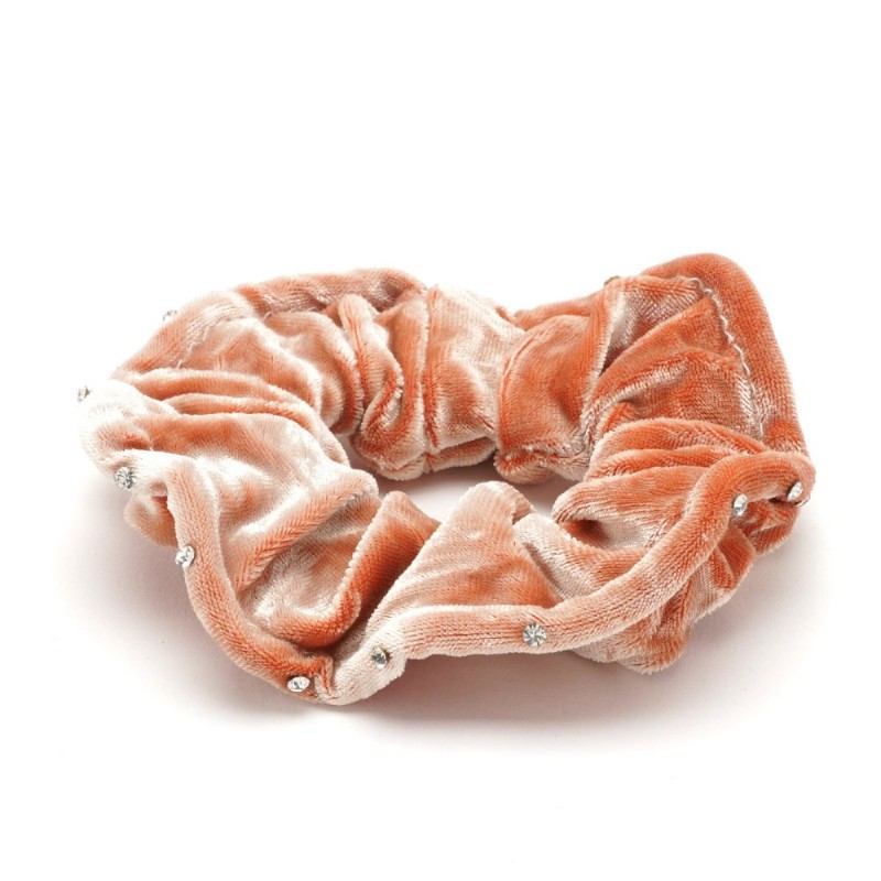 Резинка для волос велюровая со стразами (25409) вариант 05