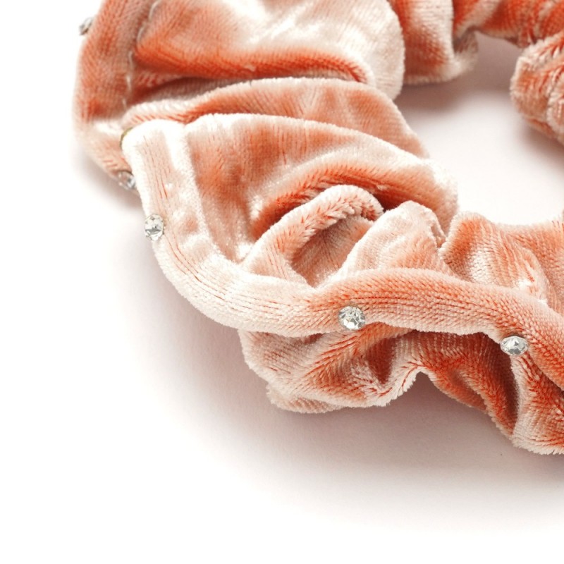 Резинка для волос велюровая со стразами (25409) вариант 05