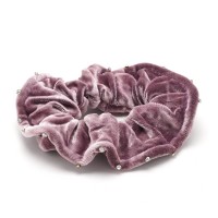 Резинка для волос велюровая со стразами (25409) вариант 07