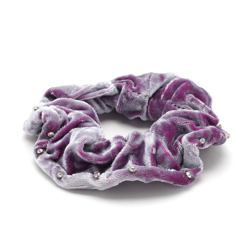 Резинка для волос велюровая со стразами (25409) вариант 08