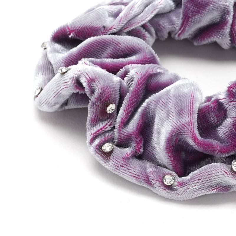 Резинка для волос велюровая со стразами (25409) вариант 08