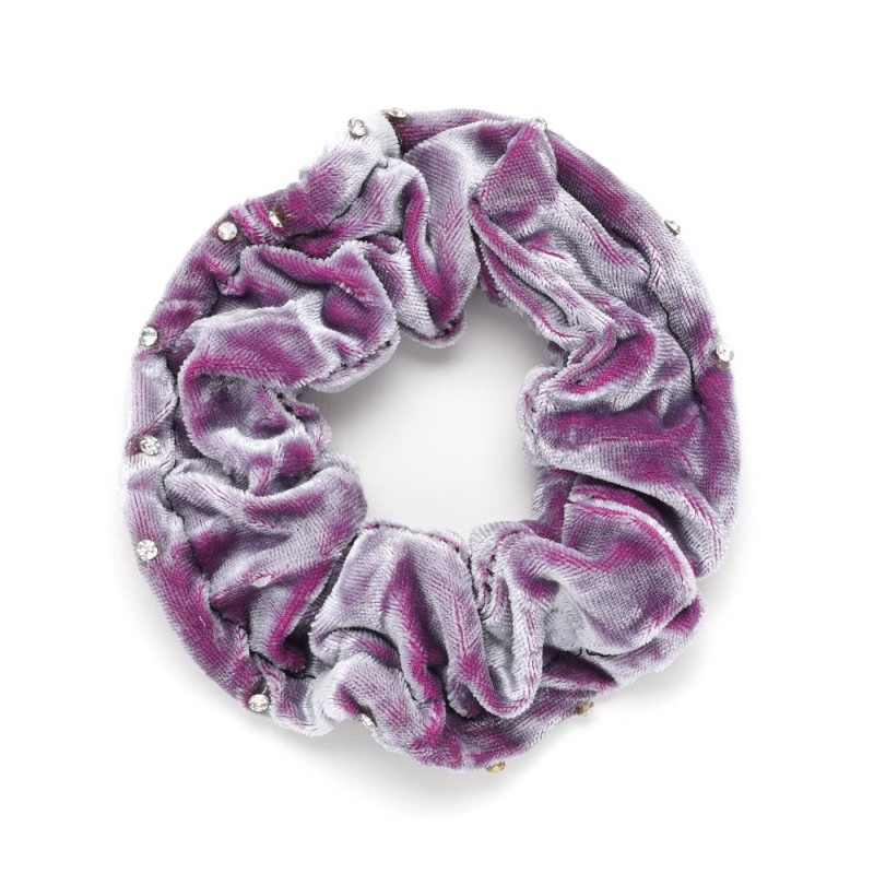 Резинка для волос велюровая со стразами (25409) вариант 08