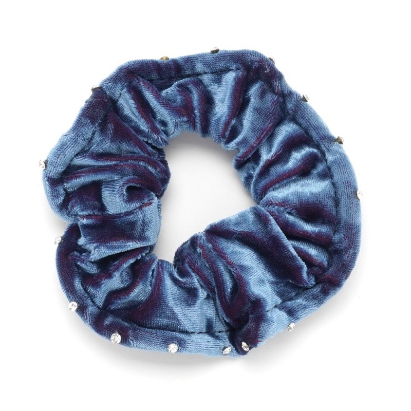 Резинка для волос велюровая со стразами (25409) вариант 09