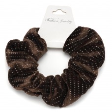 Резинка для волос велюровая с блёстками (26299) вариант 02