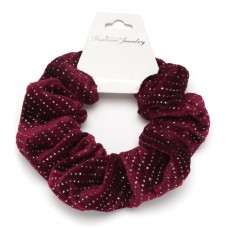 Резинка для волос велюровая с блёстками (26299) вариант 03