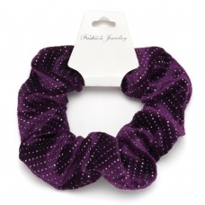 Резинка для волос велюровая с блёстками (26299) вариант 04